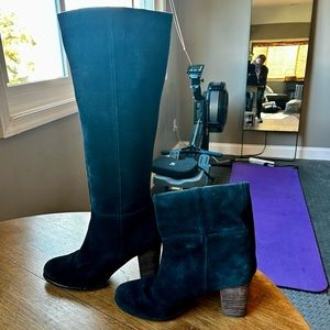 Gorgeous Suede Black Cole Haan Boots Size 7 Barely Worn